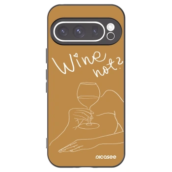 Picasee crna silikonska maskica za Google Pixel 9 Pro XL - Wine not