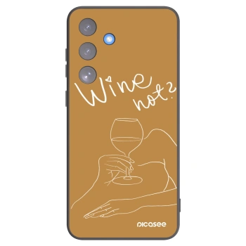 Picasee crna silikonska maskica za Samsung Galaxy S25 FE 5G - Wine not