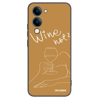 Picasee crna silikonska maskica za Vivo Y29s 5G - Wine not