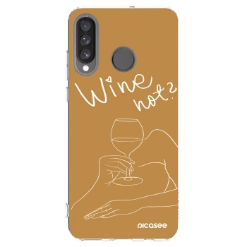 Picasee silikonska prozirna maskica za Huawei P30 Lite - Wine not