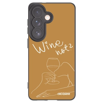 Picasee crna silikonska maskica za Samsung Galaxy S26 - Wine not