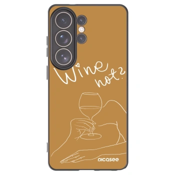 Picasee crna silikonska maskica za Samsung Galaxy S26 Ultra - Wine not
