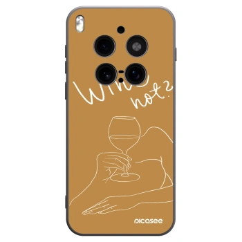 Picasee crna silikonska maskica za Vivo X300 Pro - Wine not