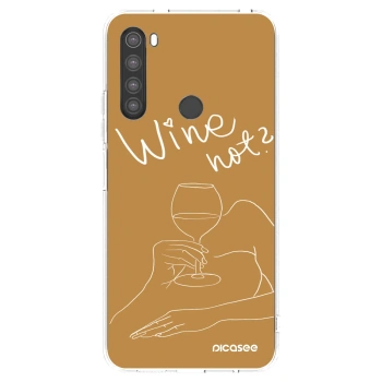 Picasee silikonska prozirna maskica za Xiaomi Redmi Note 8 - Wine not