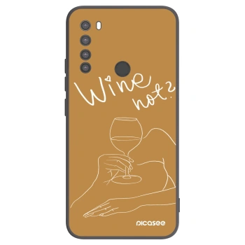 Picasee crna silikonska maskica za Xiaomi Redmi Note 8 - Wine not
