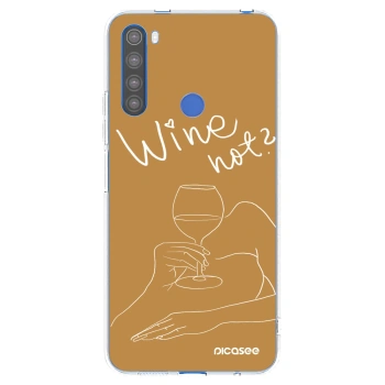 Picasee silikonska prozirna maskica za Xiaomi Redmi Note 8T - Wine not