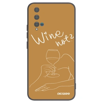 Picasee crna silikonska maskica za Huawei Nova 5T - Wine not