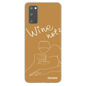 Picasee silikonska prozirna maskica za Samsung Galaxy S20 G980F - Wine not