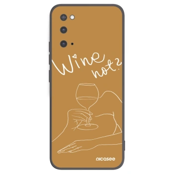 Picasee crna silikonska maskica za Samsung Galaxy S20 G980F - Wine not