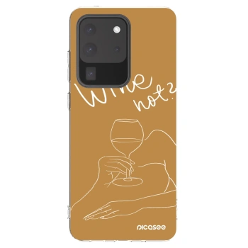 Picasee silikonska prozirna maskica za Samsung Galaxy S20 Ultra 5G G988F - Wine not