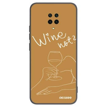 Picasee crna silikonska maskica za Xiaomi Redmi Note 9 Pro - Wine not