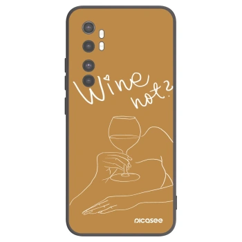 Picasee crna silikonska maskica za Xiaomi Mi Note 10 Lite - Wine not