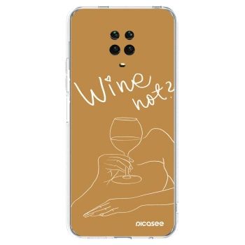 Picasee silikonska prozirna maskica za Xiaomi Redmi Note 9S - Wine not