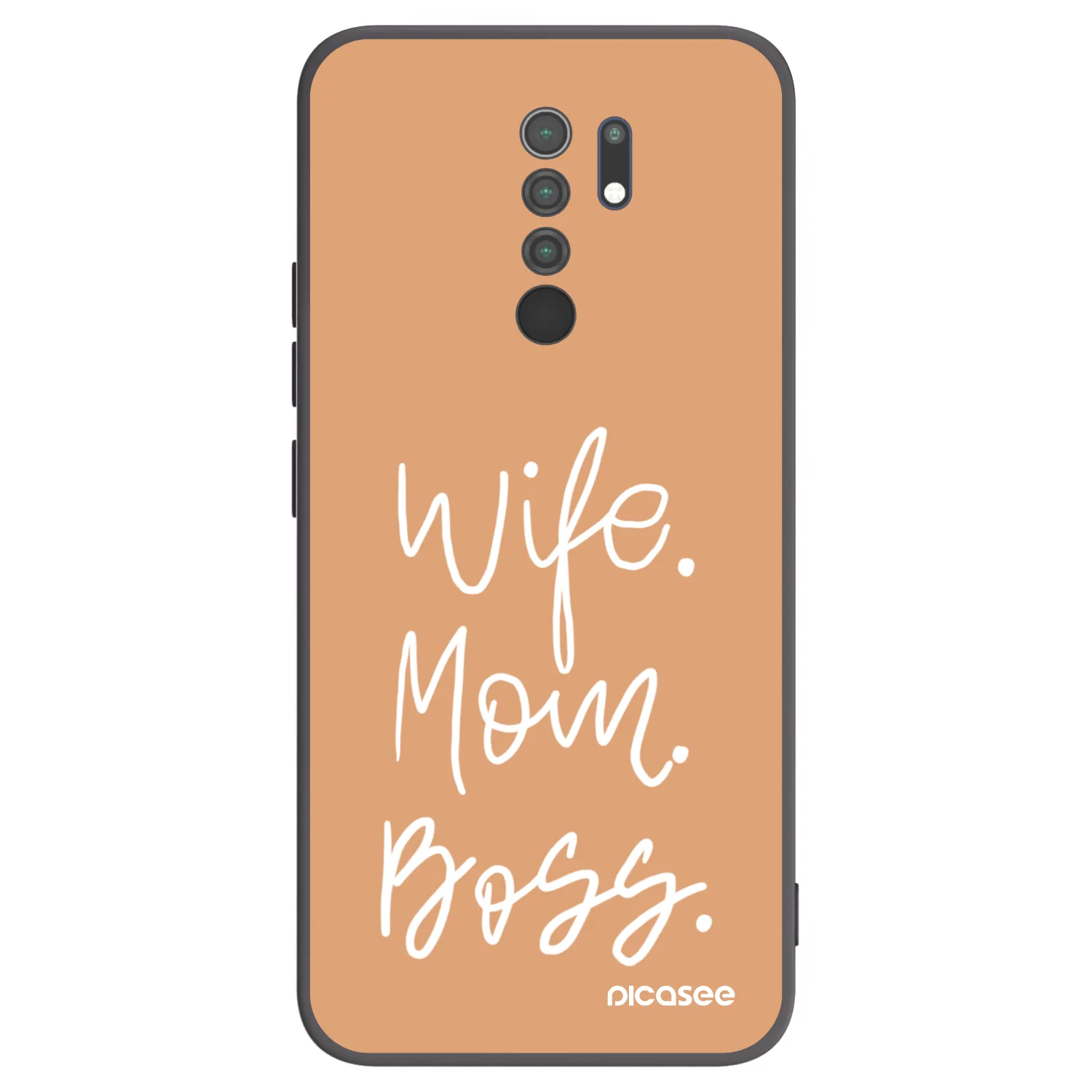 Picasee crna silikonska maskica za Xiaomi Redmi 9 - Boss Mama