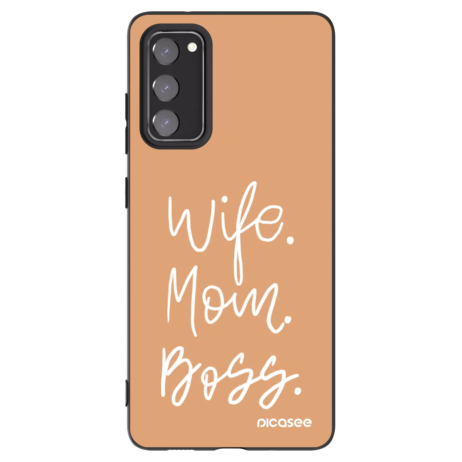 Picasee crna silikonska maskica za Samsung Galaxy S20 FE - Boss Mama