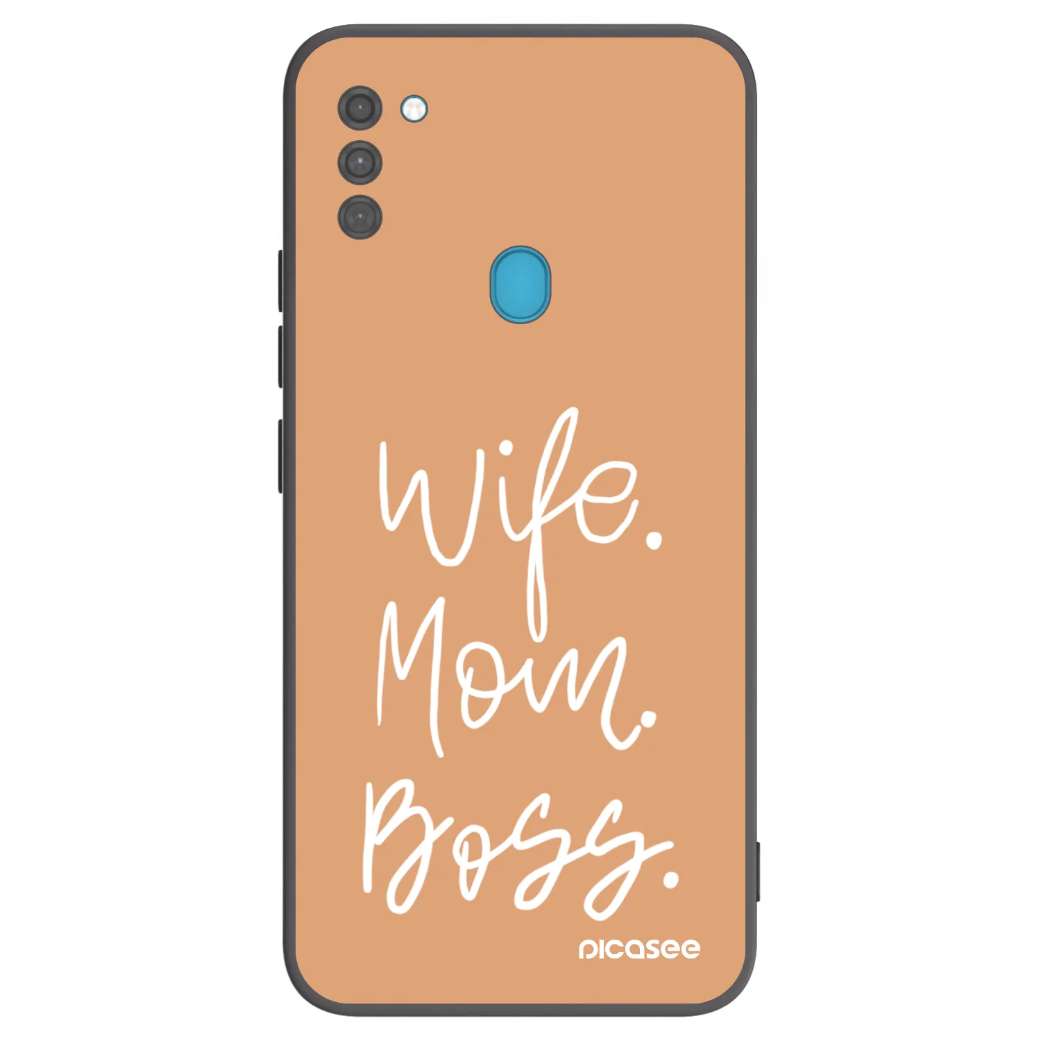 Picasee crna silikonska maskica za Samsung Galaxy M11 - Boss Mama