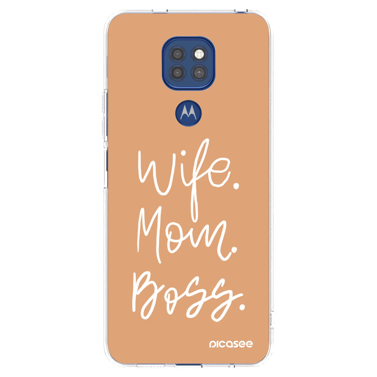 Picasee silikonska prozirna maskica za Motorola Moto G9 Play - Boss Mama