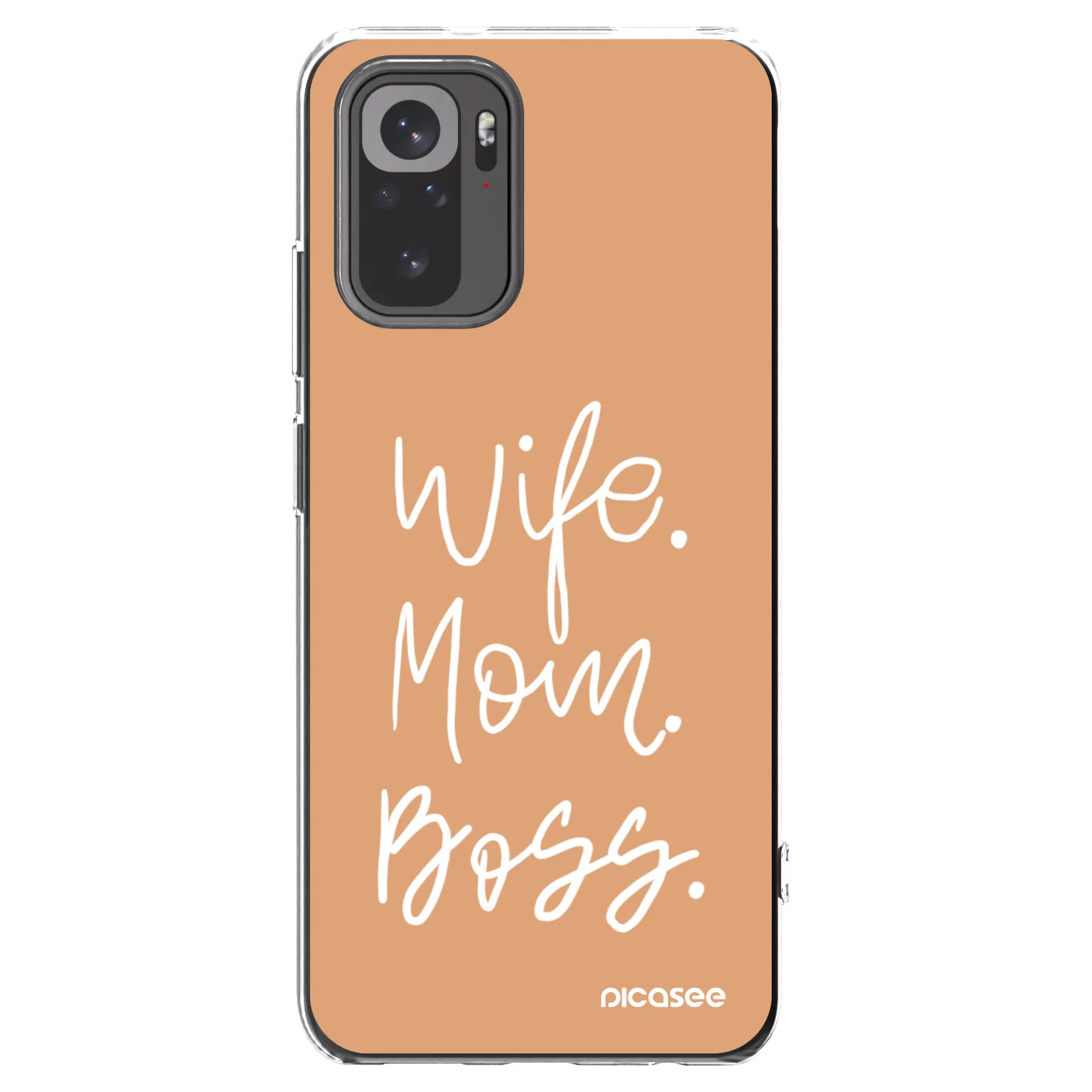 Picasee silikonska prozirna maskica za Xiaomi Redmi Note 10 - Boss Mama