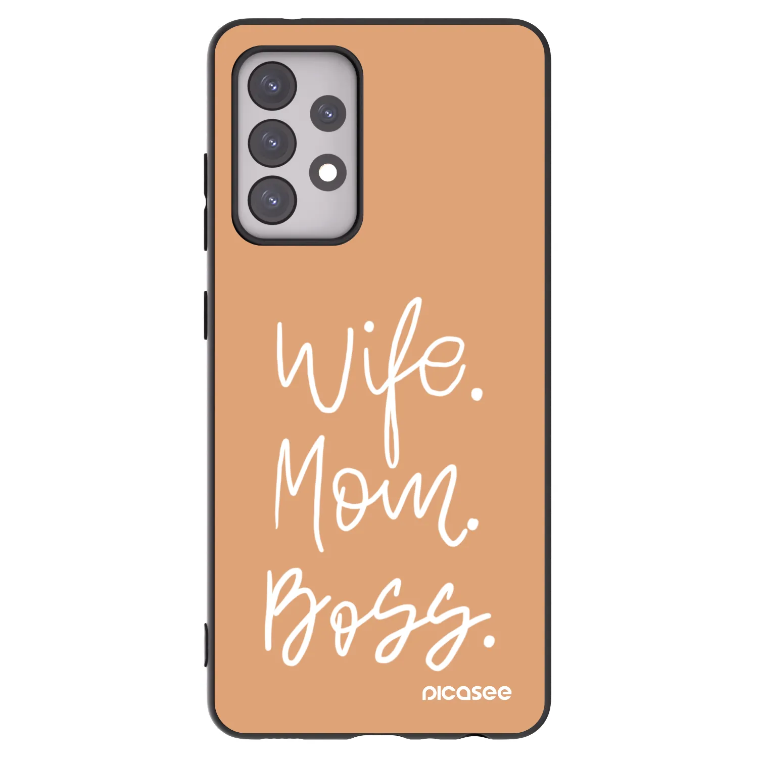 Picasee crna silikonska maskica za Samsung Galaxy A52 5G A525F - Boss Mama