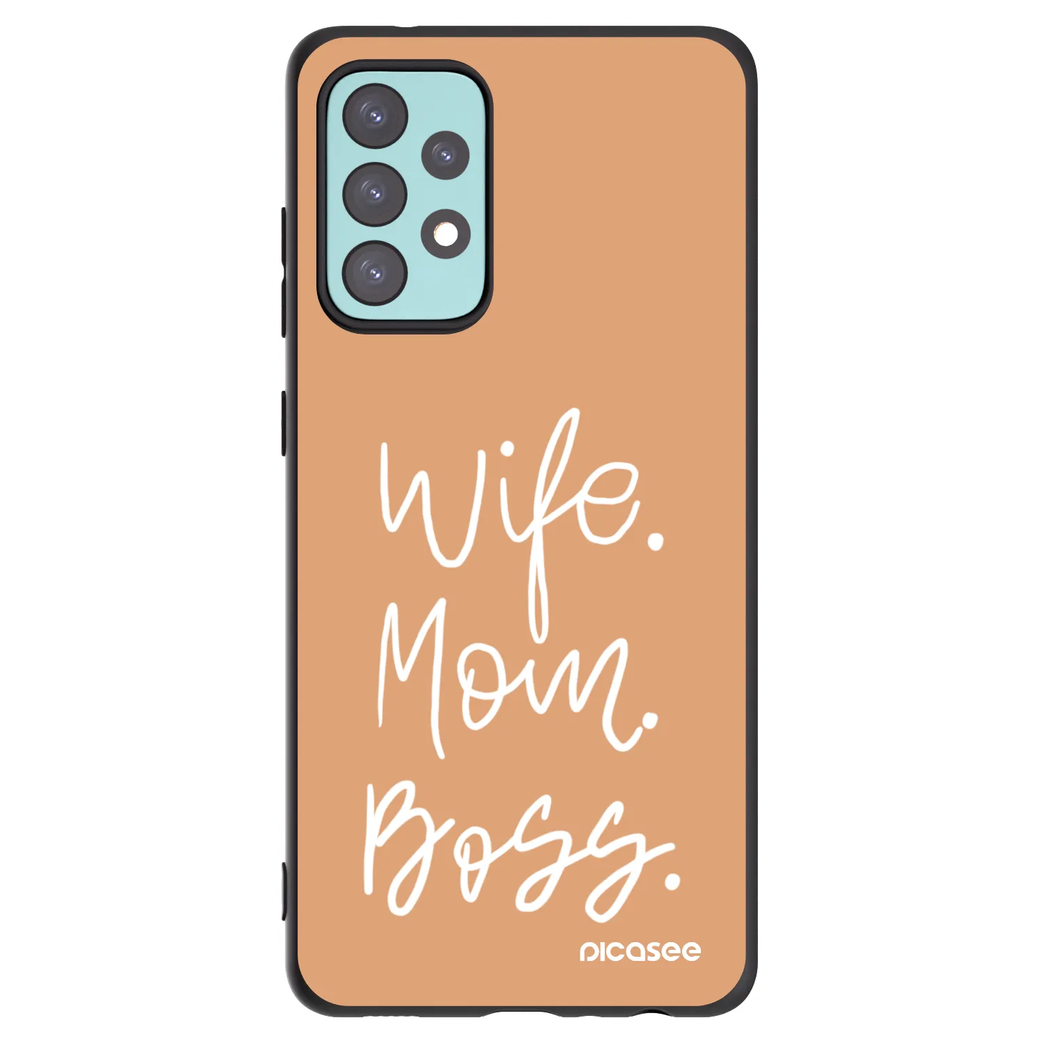 Picasee crna silikonska maskica za Samsung Galaxy A72 A725F - Boss Mama