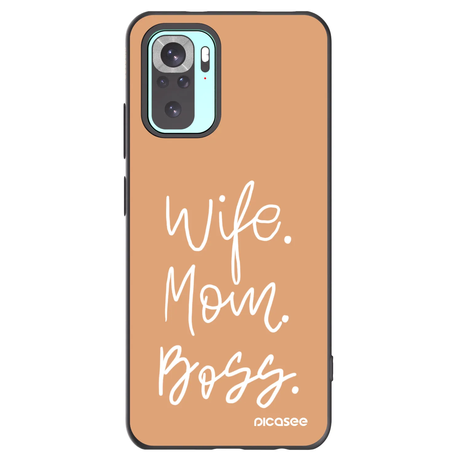 Picasee crna silikonska maskica za Xiaomi Redmi Note 10 Pro - Boss Mama