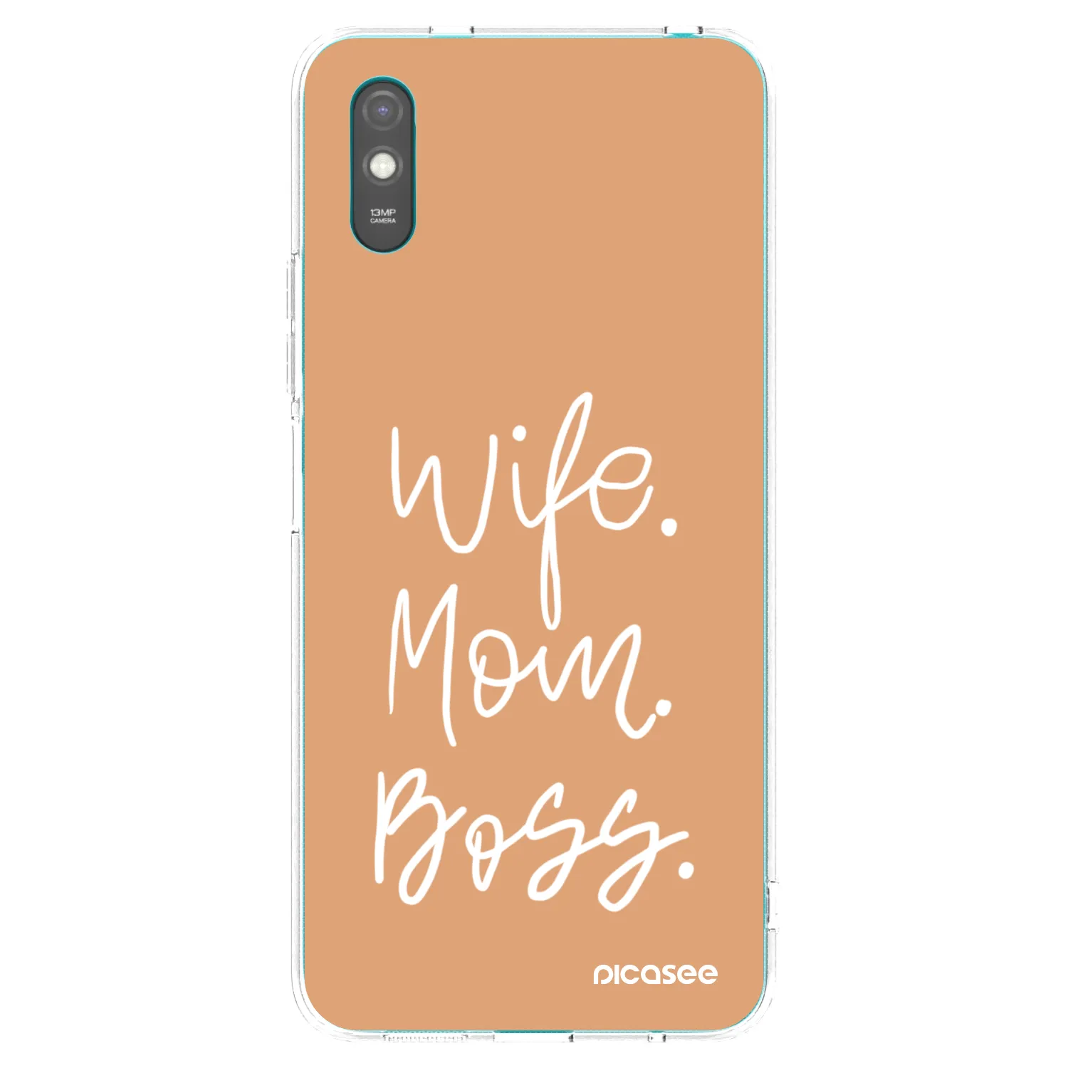 Picasee silikonska prozirna maskica za Xiaomi Redmi 9AT - Boss Mama