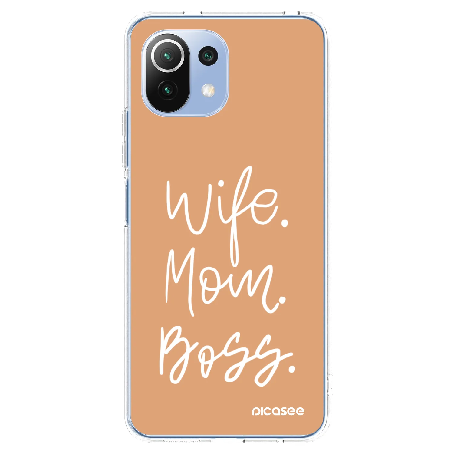 Picasee silikonska prozirna maskica za Xiaomi Mi 11 Lite - Boss Mama