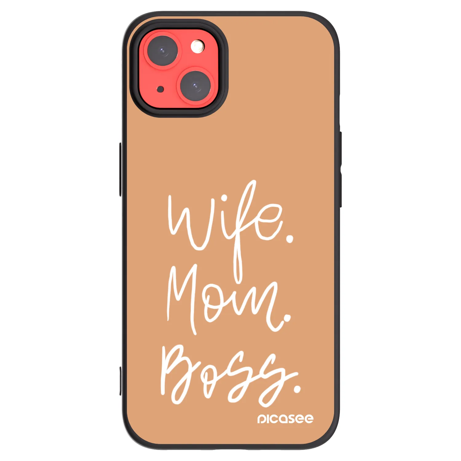 Picasee crna silikonska maskica za Apple iPhone 13 - Boss Mama