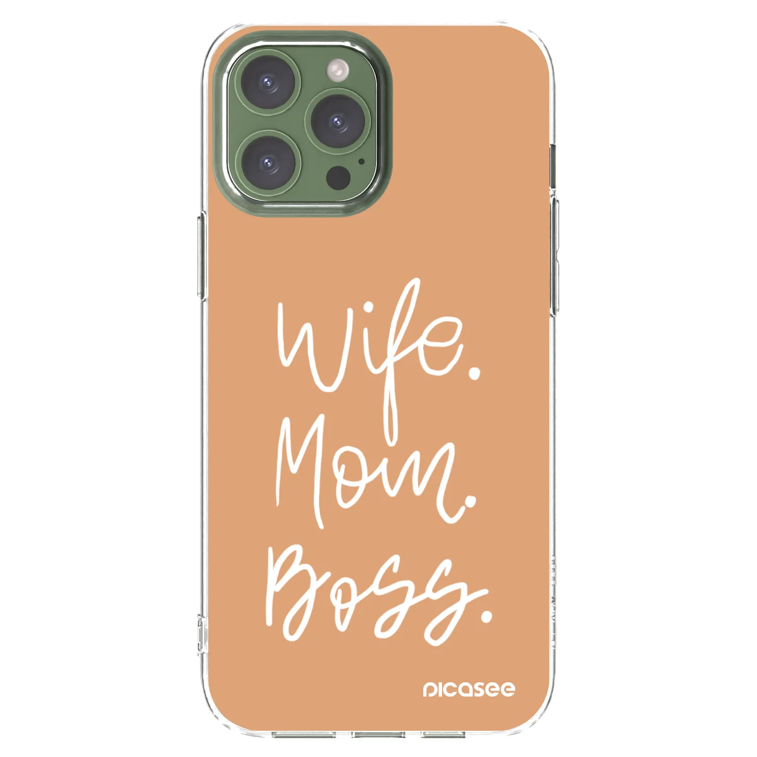 Picasee silikonska prozirna maskica za Apple iPhone 13 Pro Max - Boss Mama