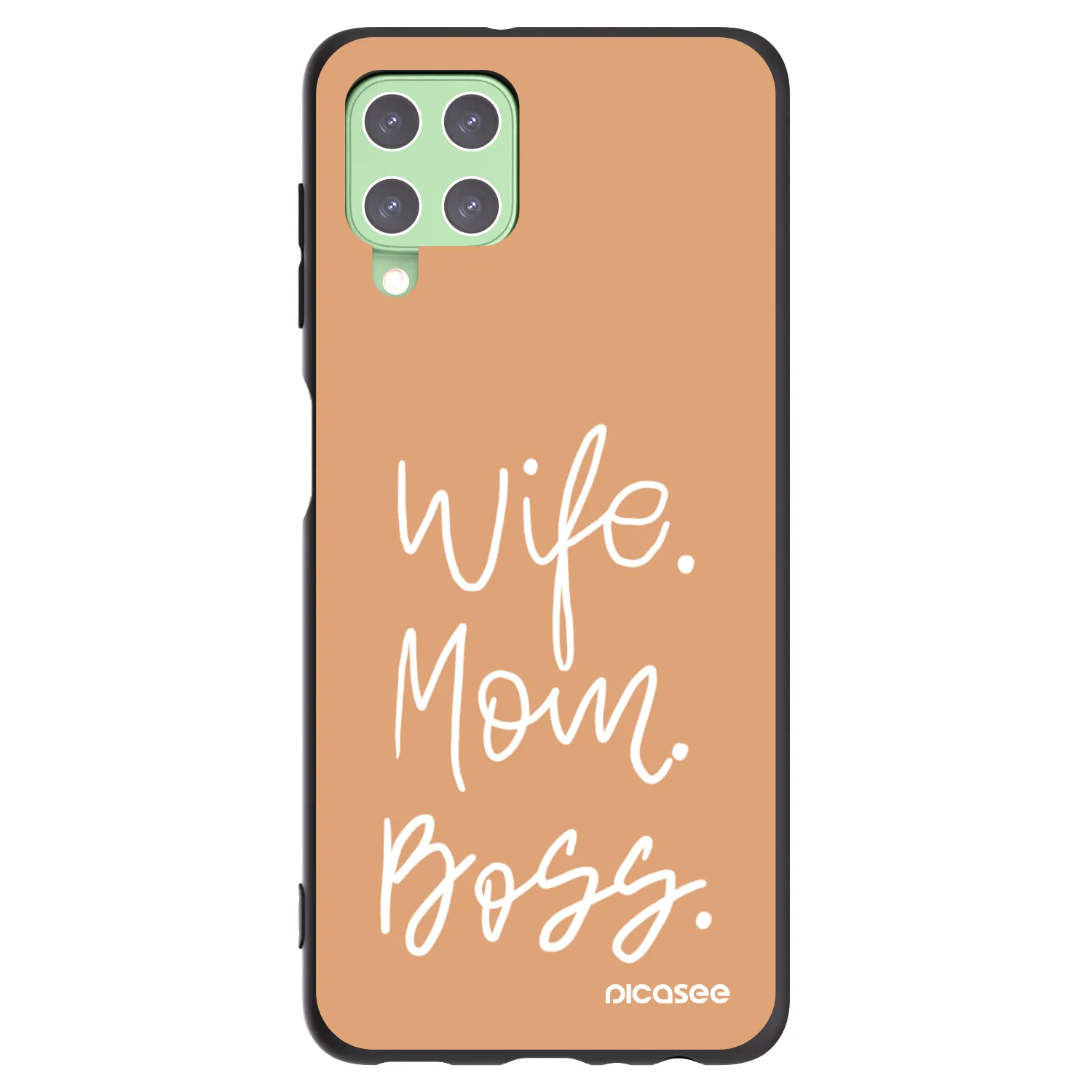 Picasee crna silikonska maskica za Samsung Galaxy A22 A225F 4G - Boss Mama