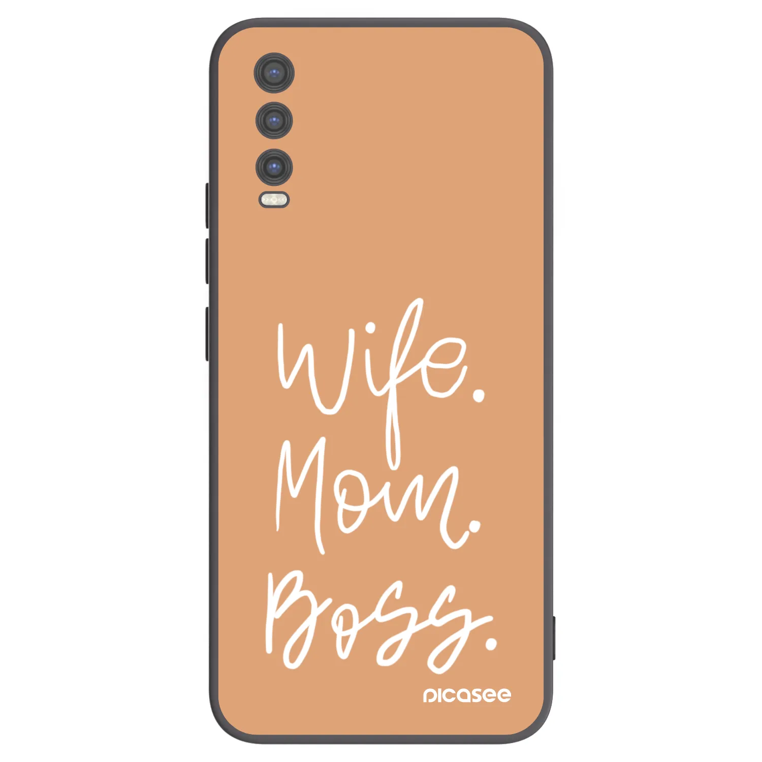 Picasee crna silikonska maskica za Vivo Y20s - Boss Mama