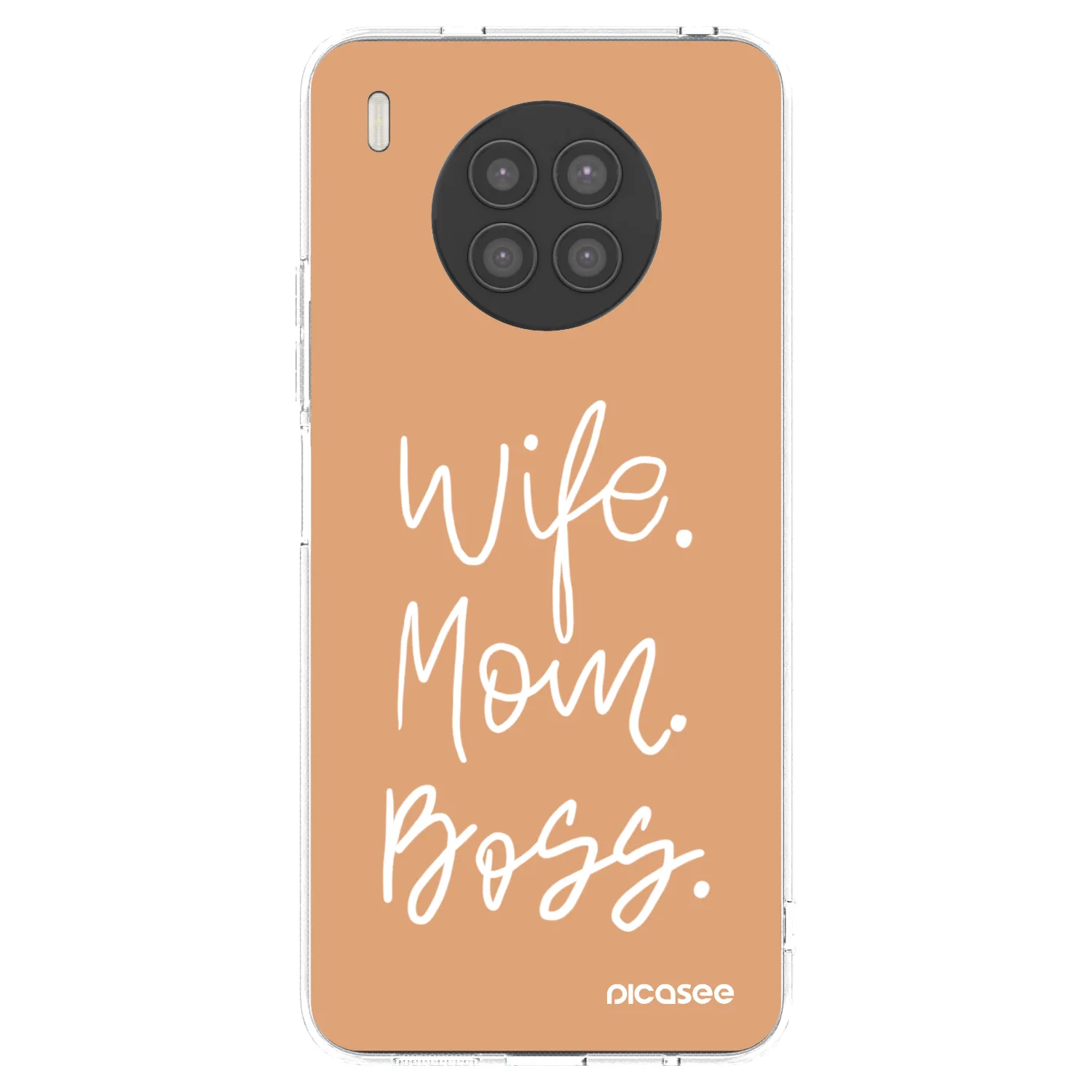 Picasee silikonska prozirna maskica za Huawei Nova 8i - Boss Mama
