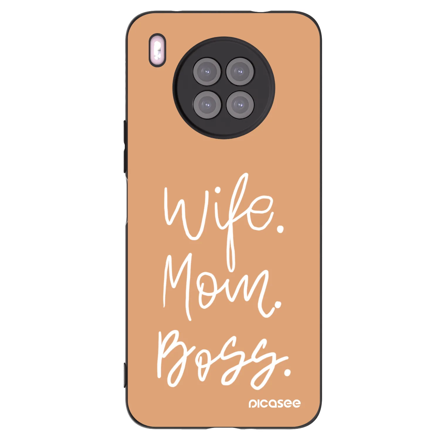 Picasee crna silikonska maskica za Huawei Nova 8i - Boss Mama