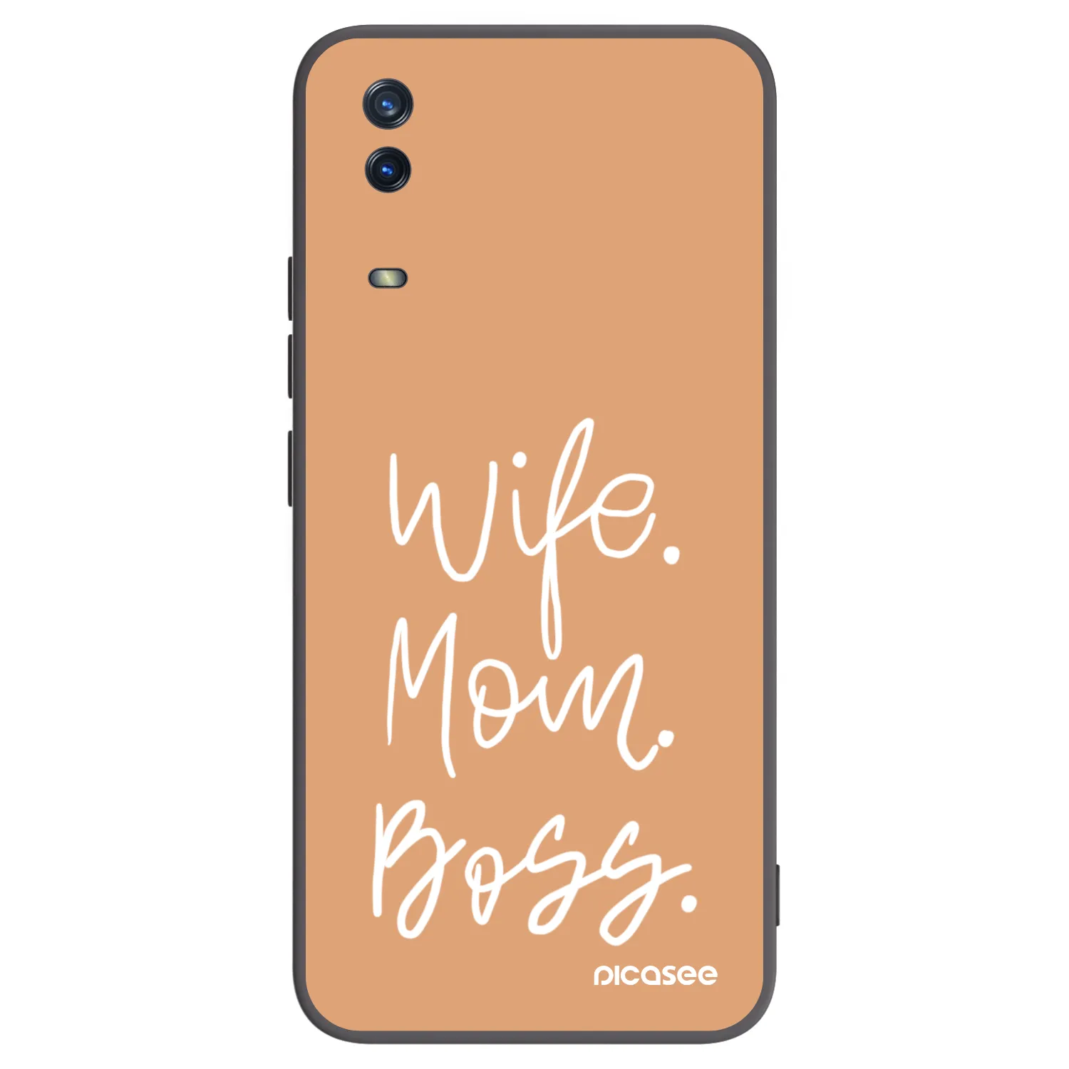 Picasee crna silikonska maskica za Vivo Y11s - Boss Mama