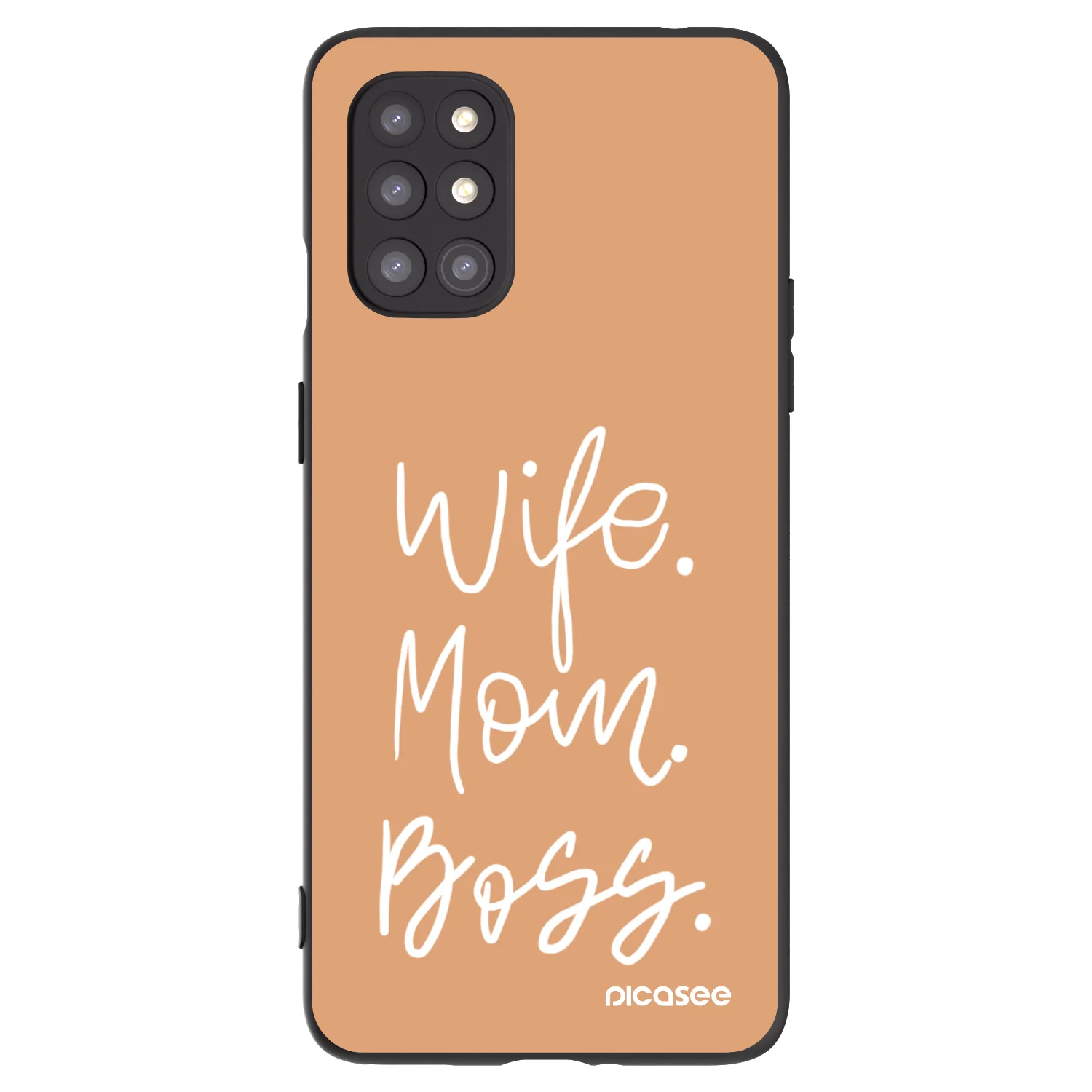 Picasee crna silikonska maskica za OnePlus 8T - Boss Mama