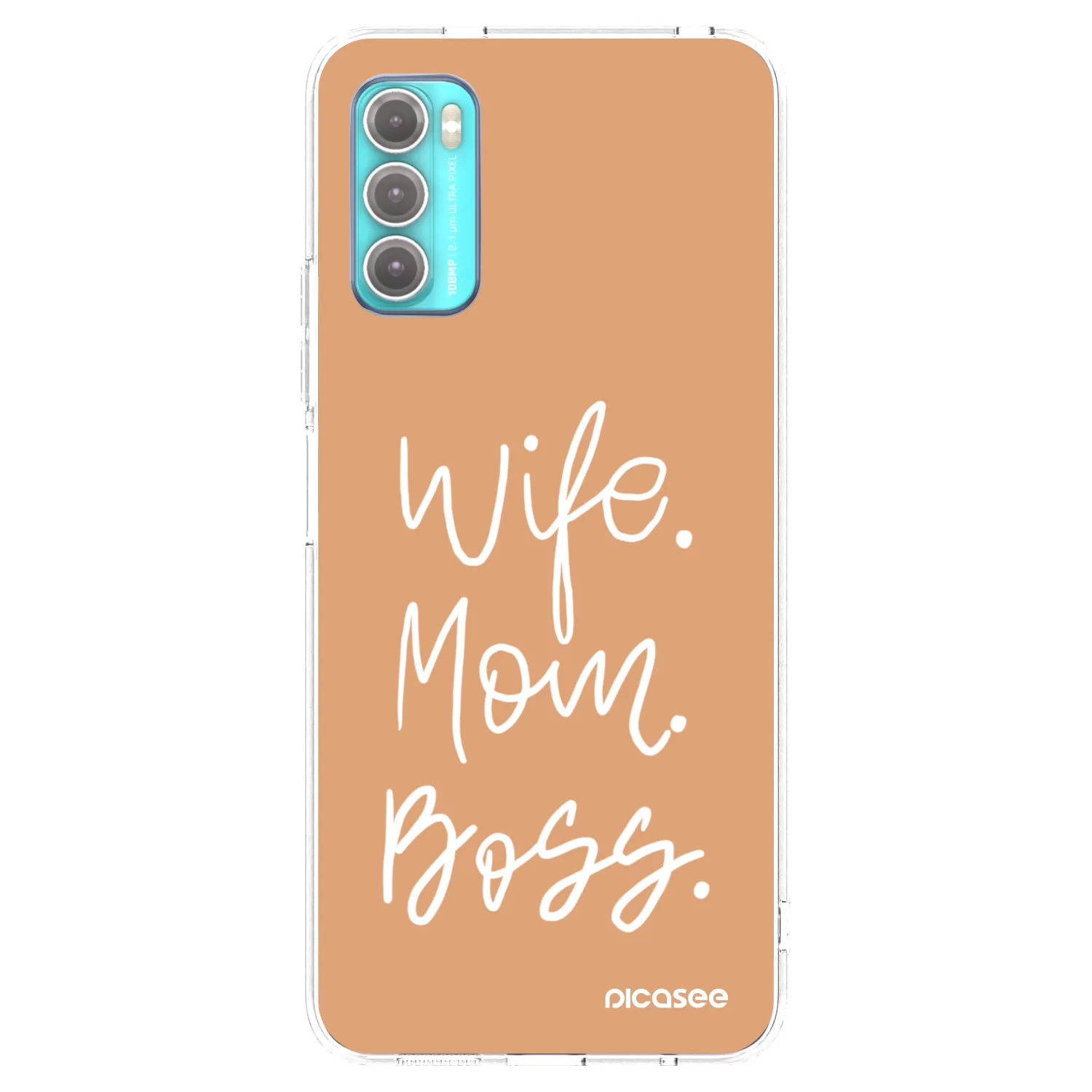 Picasee silikonska prozirna maskica za Motorola Moto G60 - Boss Mama