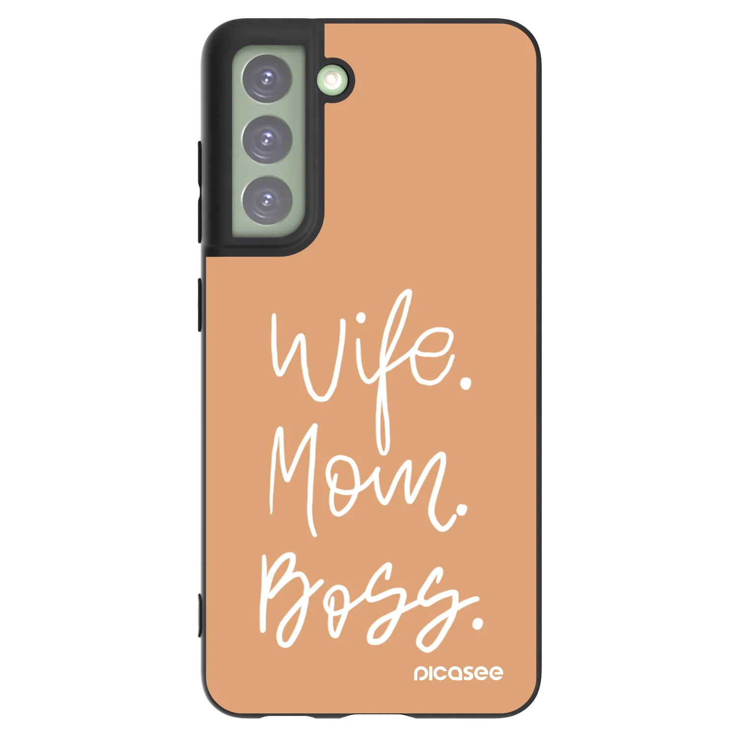 Picasee crna silikonska maskica za Samsung Galaxy S21 FE 5G - Boss Mama