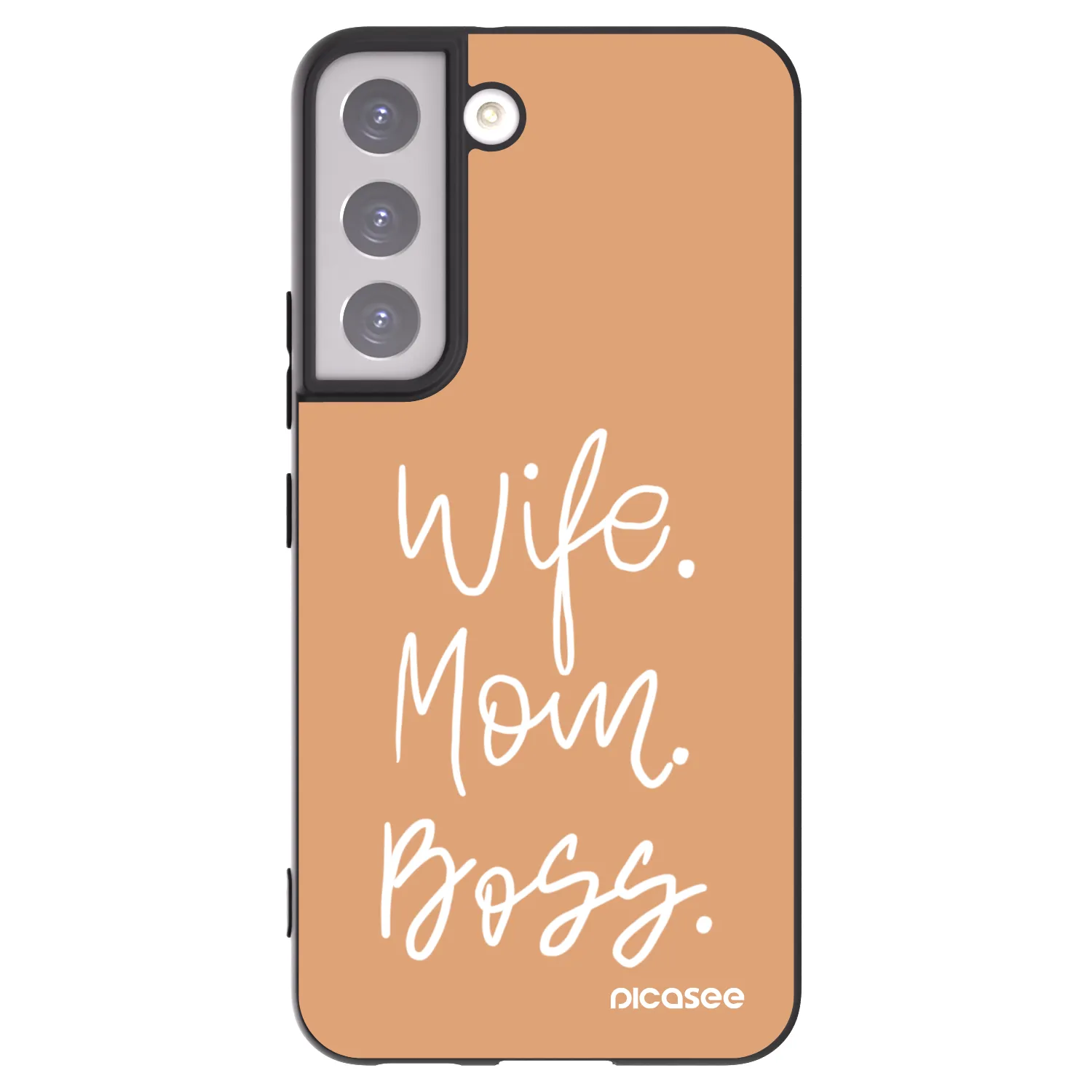 Picasee crna silikonska maskica za Samsung Galaxy S22 5G - Boss Mama