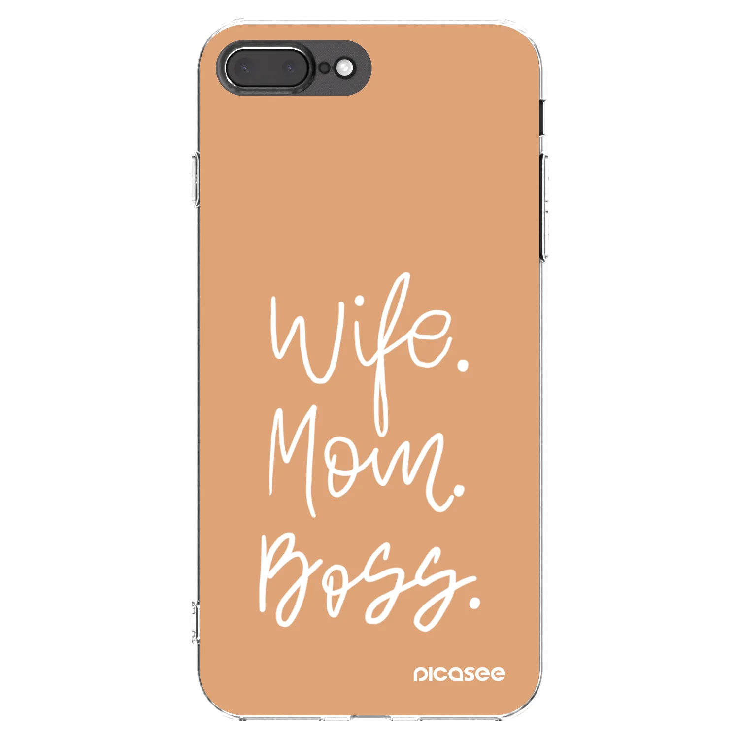 Picasee silikonska prozirna maskica za Apple iPhone 7 Plus - Boss Mama