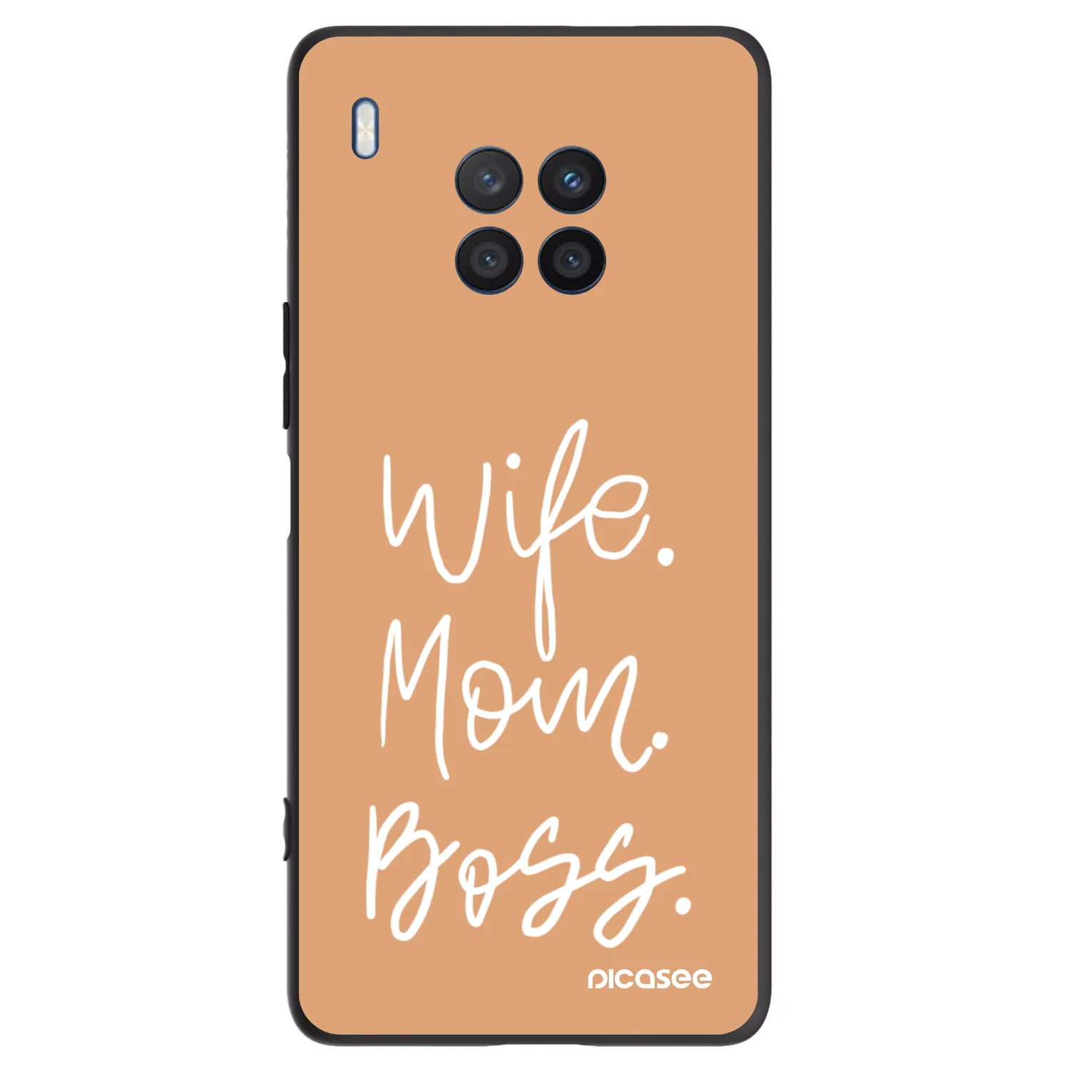 Picasee crna silikonska maskica za Honor 50 Lite - Boss Mama