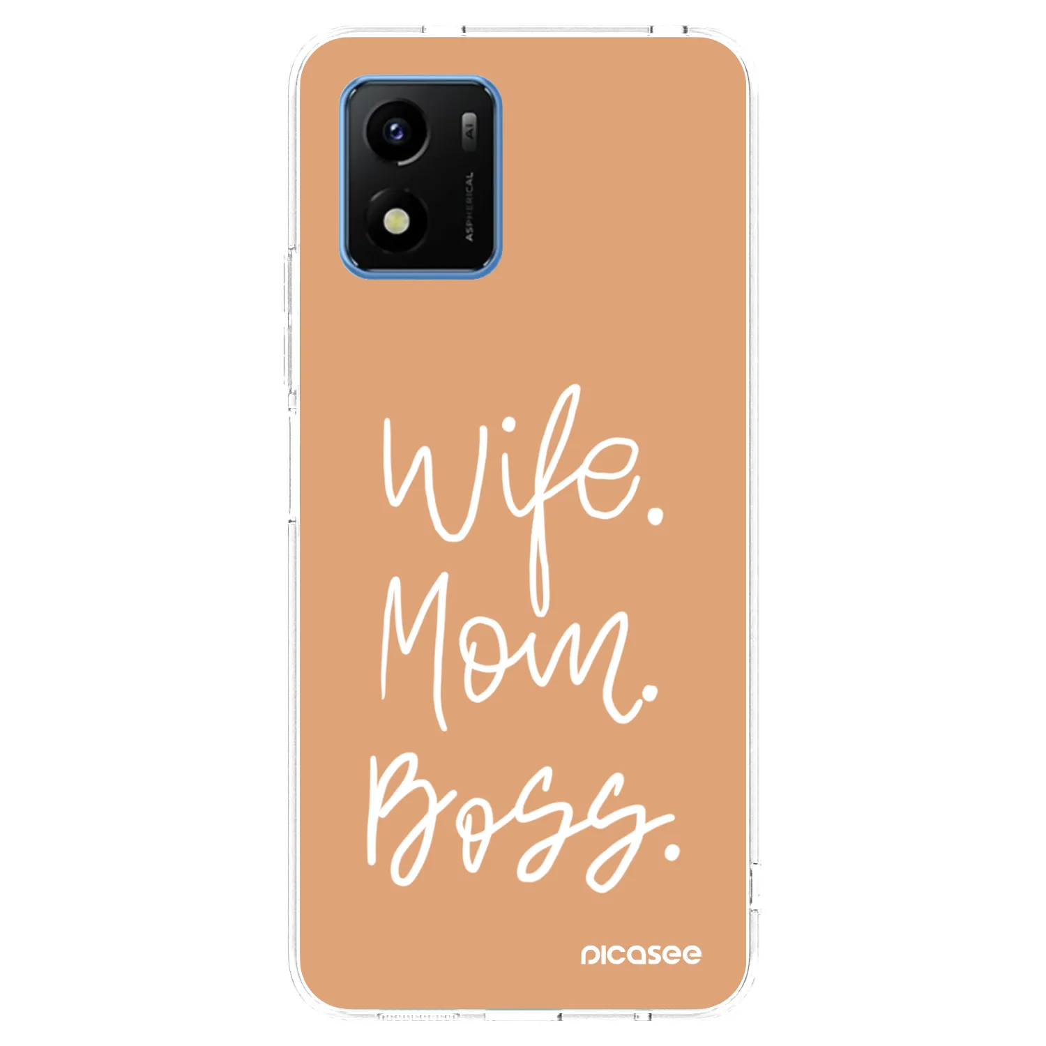 Picasee silikonska prozirna maskica za Vivo Y01 - Boss Mama