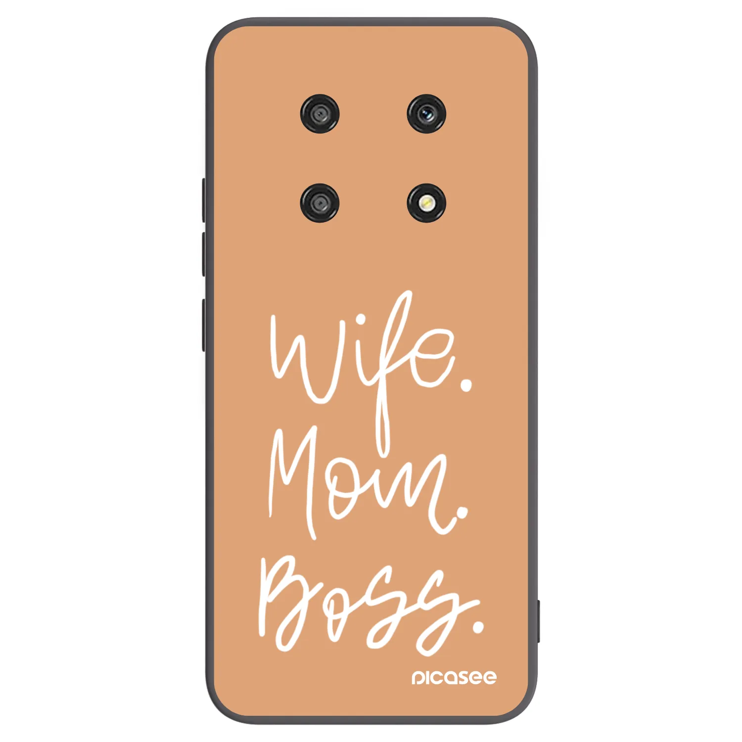Picasee crna silikonska maskica za Honor Magic4 Lite 5G - Boss Mama