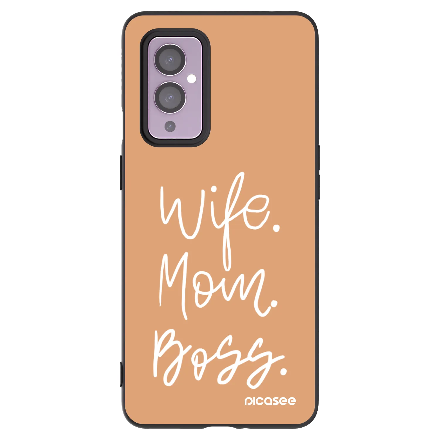 Picasee crna silikonska maskica za OnePlus 9 - Boss Mama