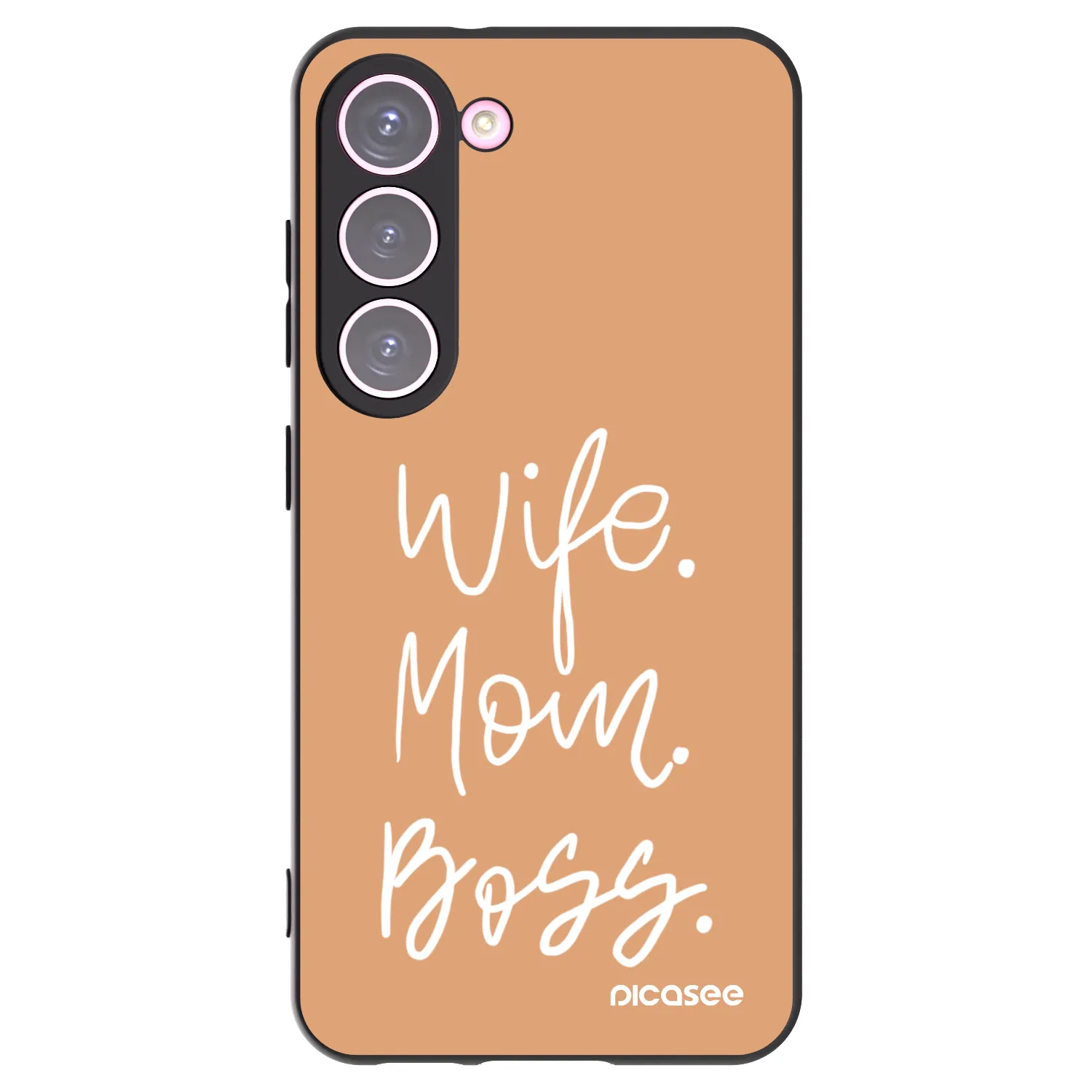 Picasee crna silikonska maskica za Samsung Galaxy S23 5G - Boss Mama
