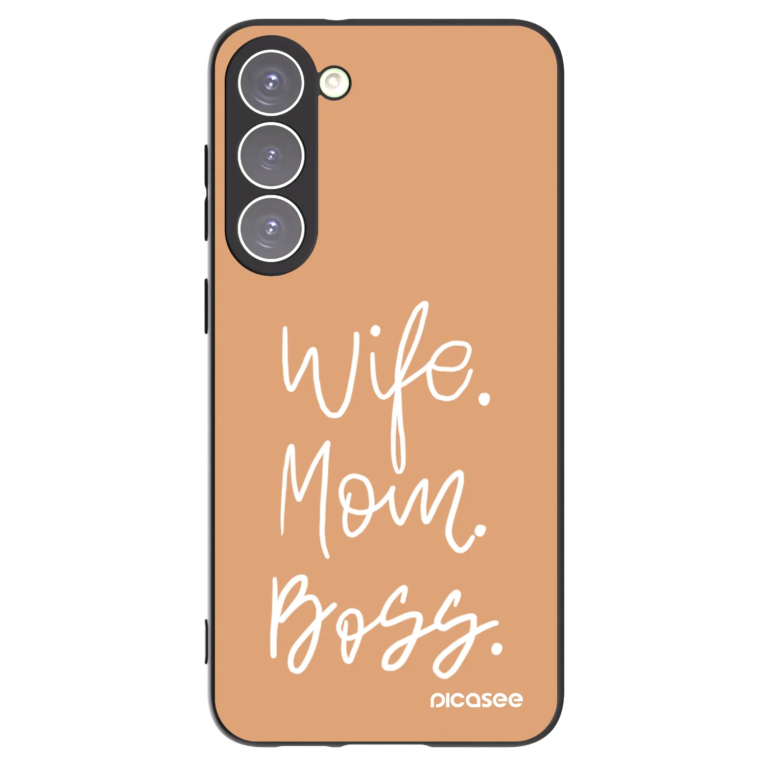 Picasee crna silikonska maskica za Samsung Galaxy S23+ 5G - Boss Mama