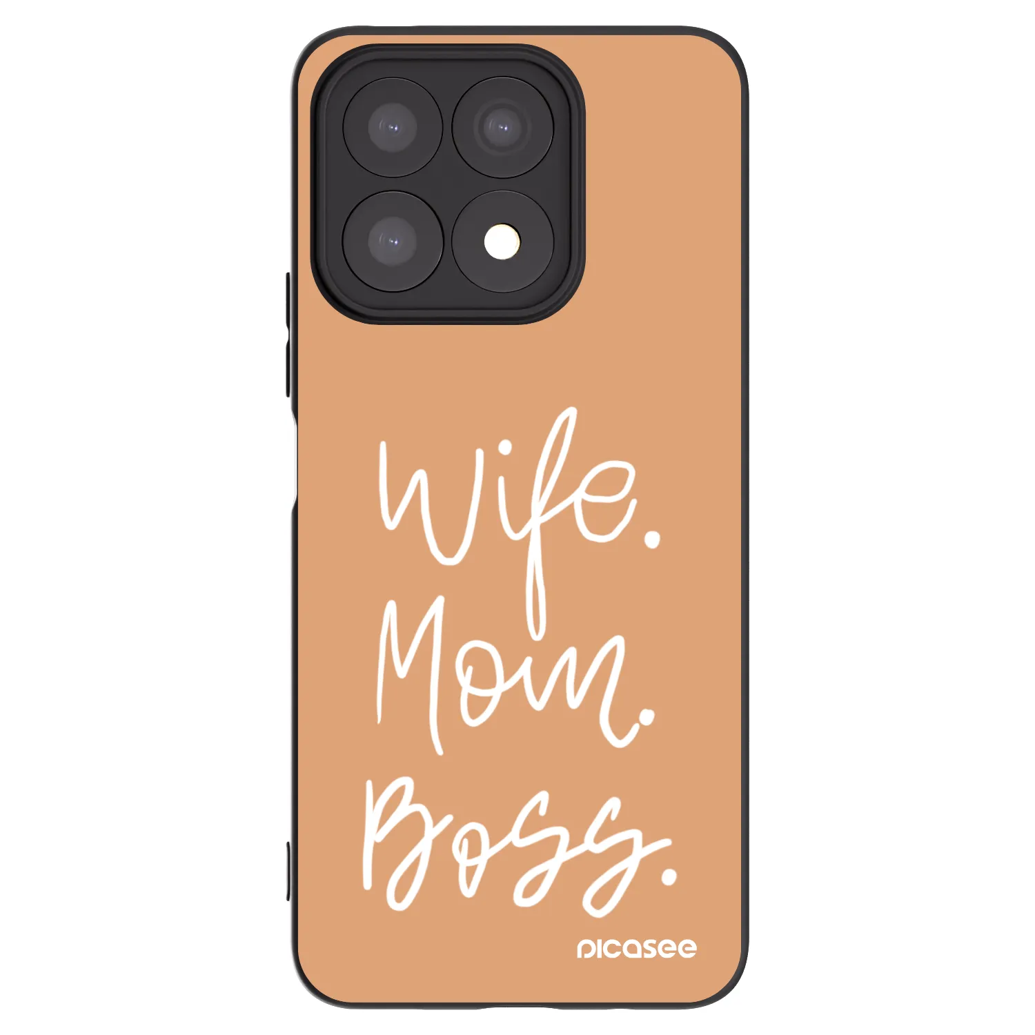 Picasee crna silikonska maskica za Honor X8a - Boss Mama