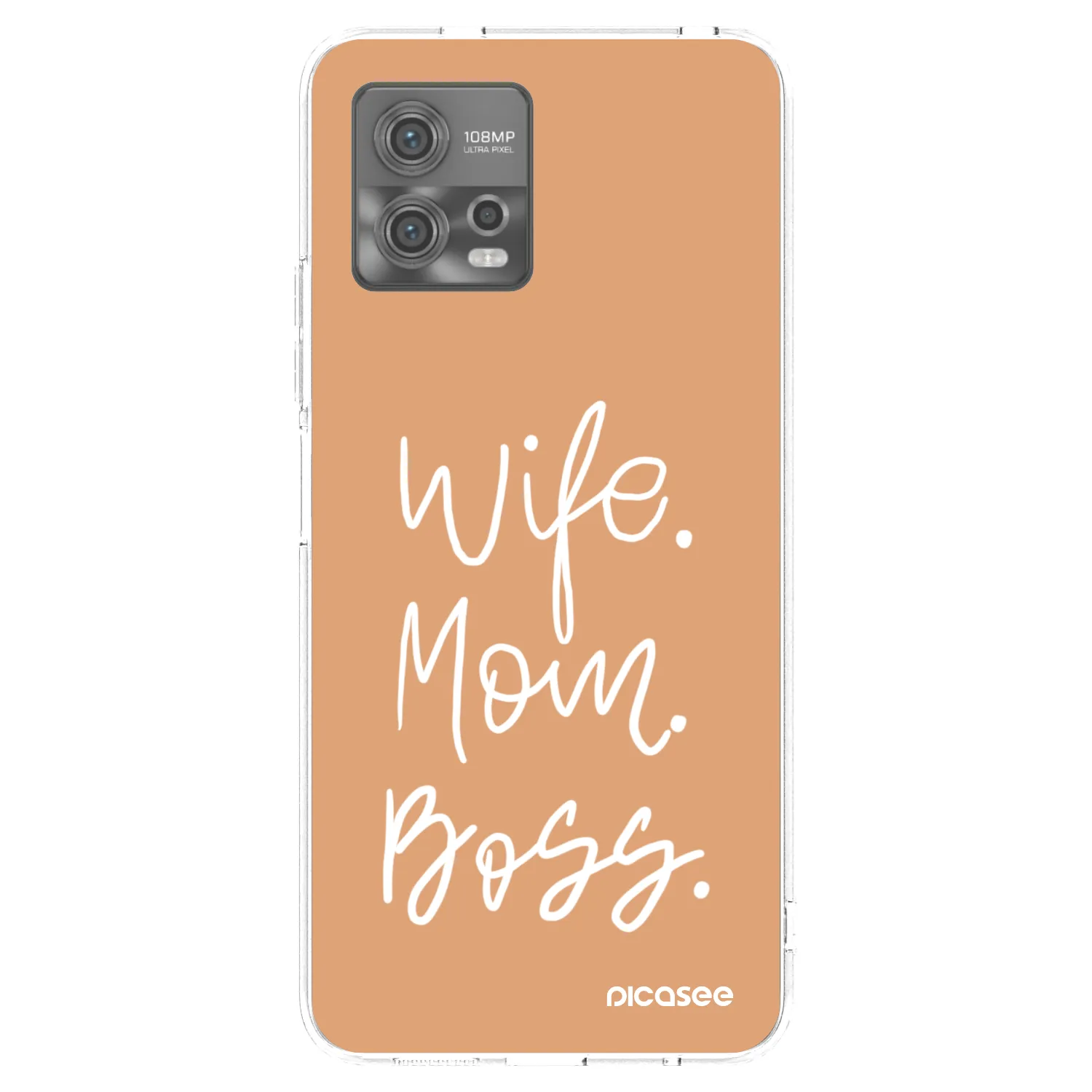 Picasee silikonska prozirna maskica za Motorola Moto G72 - Boss Mama