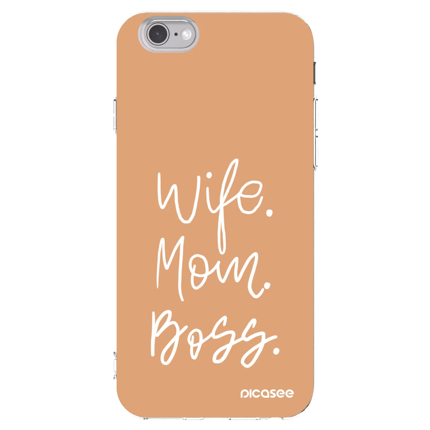 Picasee silikonska prozirna maskica za Apple iPhone 6/6S - Boss Mama