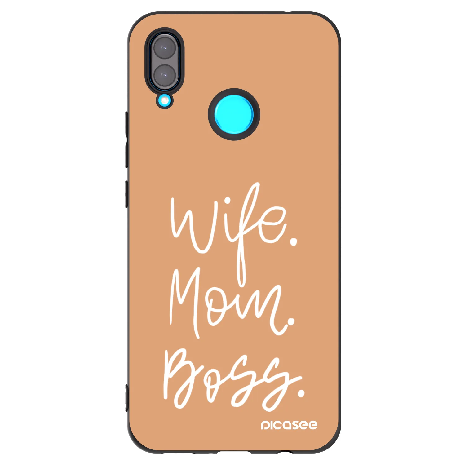 Picasee crna silikonska maskica za Huawei Nova 3 - Boss Mama