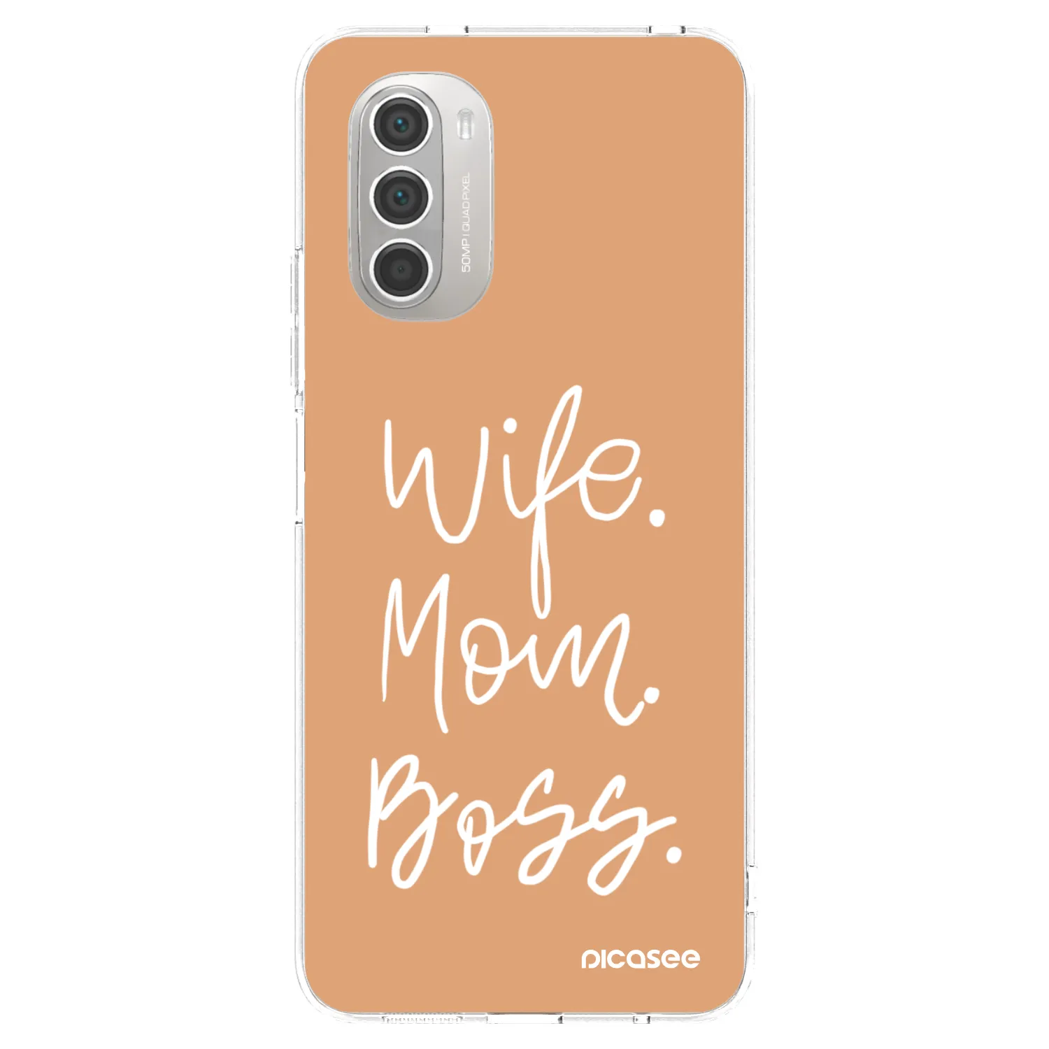 Picasee silikonska prozirna maskica za Motorola Moto G51 - Boss Mama